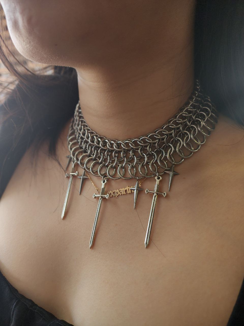 Three of Swords Necklace – Bold Symbolic Jewelry – Scorpio Mercury