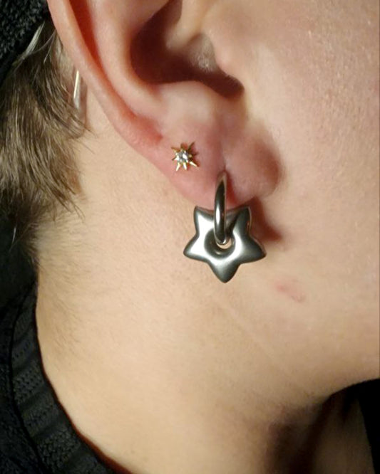 Chunky Star Fire Earrings